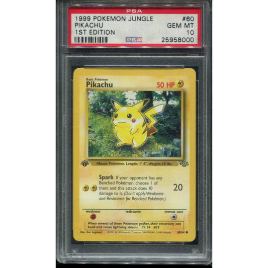 Pikachu (JU 60) Jungle - 1st Edition - PSA 10 *RARE*