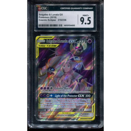 Solgaleo & Lunala GX (CEC 216) Cosmic Eclipse - CGC 9.5