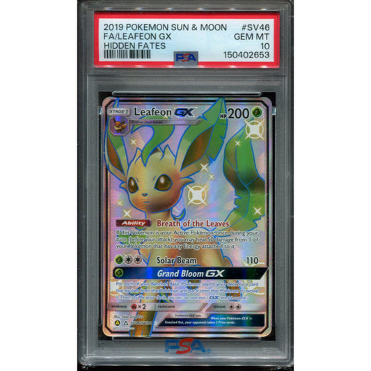Leafeon GX (HIF SV46) Hidden Fates - PSA 10