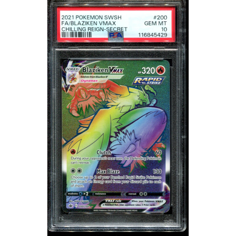 Blaziken VMAX (CRE 200) Chilling Reign - PSA 10