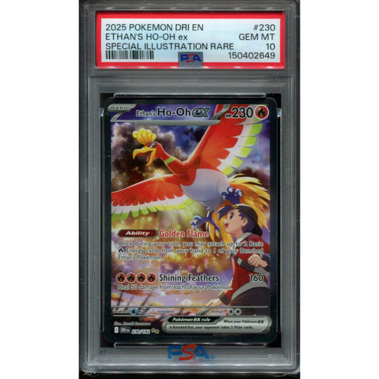 Ethan's Ho-Oh ex (DRI 230) Destined Rivals - PSA 10