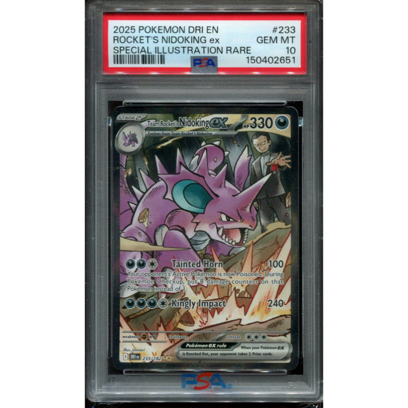 Team Rocket's Nidoking ex (DRI 233) Destined Rivals - PSA 10