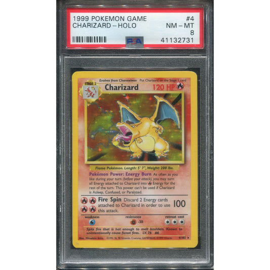 Charizard (BS 4) Base Set - PSA 8