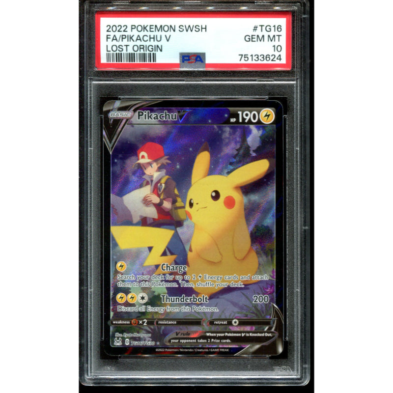 Pikachu V (LOR TG16) Lost Origin - PSA 10