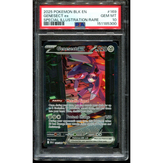 Genesect ex (BLK 169) Black Bolt - PSA 10