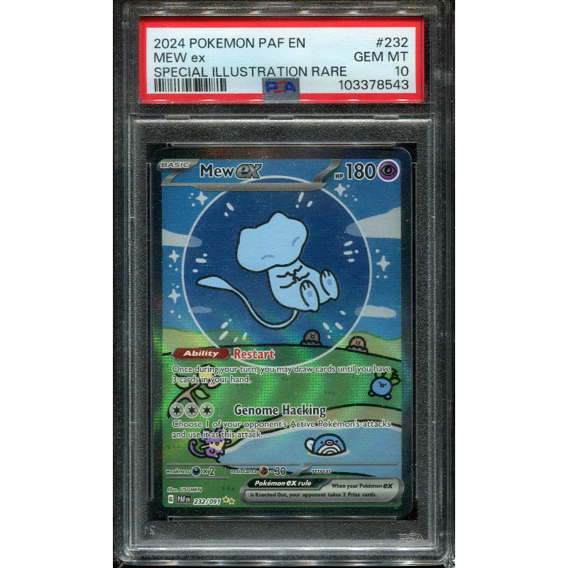 Mew ex (PAF 232) Paldean Fates - PSA 10