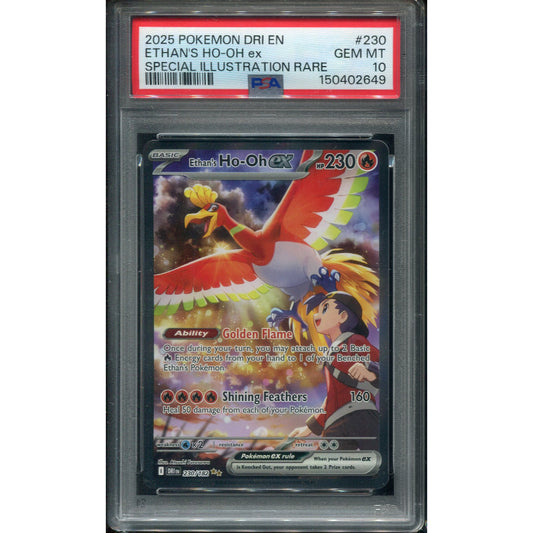 Ethan's Ho-Oh ex (DRI 230) Destined Rivals - PSA 10