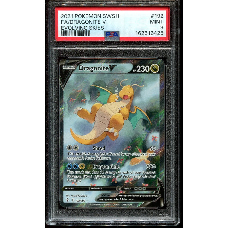 Dragonite V (EVS 192) Evolving Skies - PSA 9