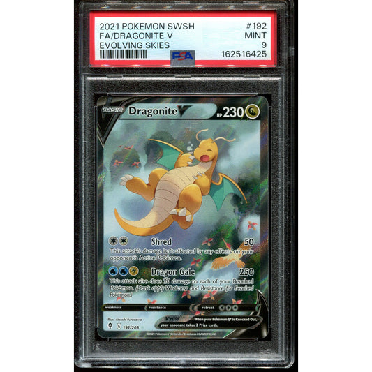 Dragonite V (EVS 192) Evolving Skies - PSA 9