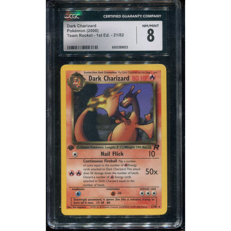 Dark Charizard (TR 21) Team Rocket - 1st Edition - CGC 8