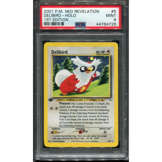 Delibird (NR 5) Neo Revelation - 1st Edition - PSA 9