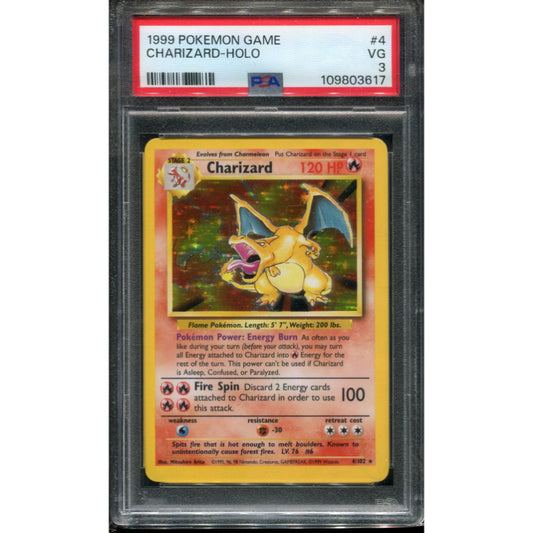 Charizard (BS 4) Base Set - PSA 3