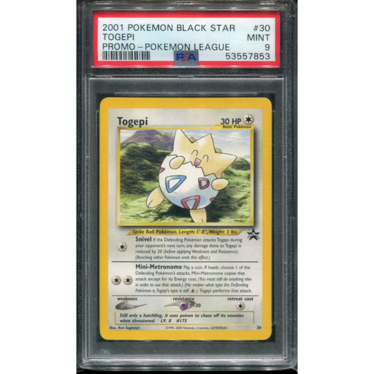 Togepi (WP 30) Wizards Black Star Promos - PSA 9