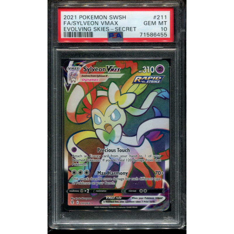 Sylveon VMAX (EVS 211) Evolving Skies - PSA 10