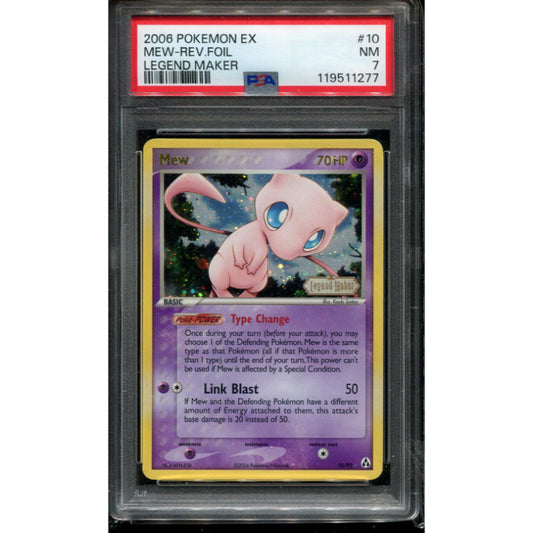Mew (10) Legend Makers - Reverse - Stamped - PSA 7