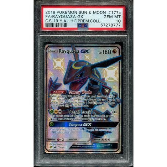 Rayquaza GX (CES 177a) Celestial Storm - PSA 10