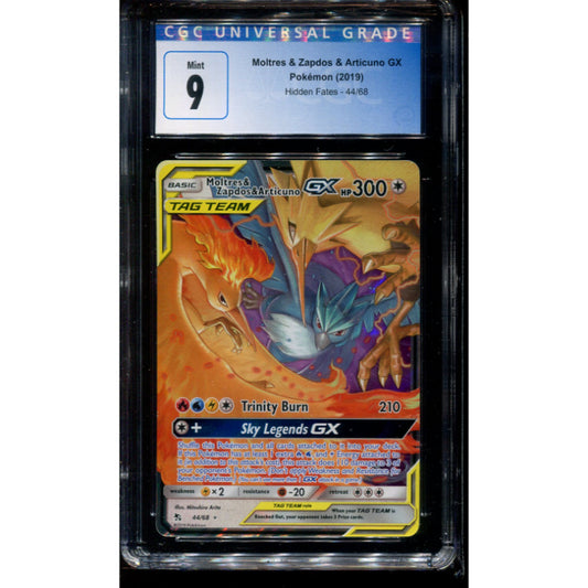 Moltres & Zapdos & Articuno GX (HIF 44) Hidden Fates - CGC 9