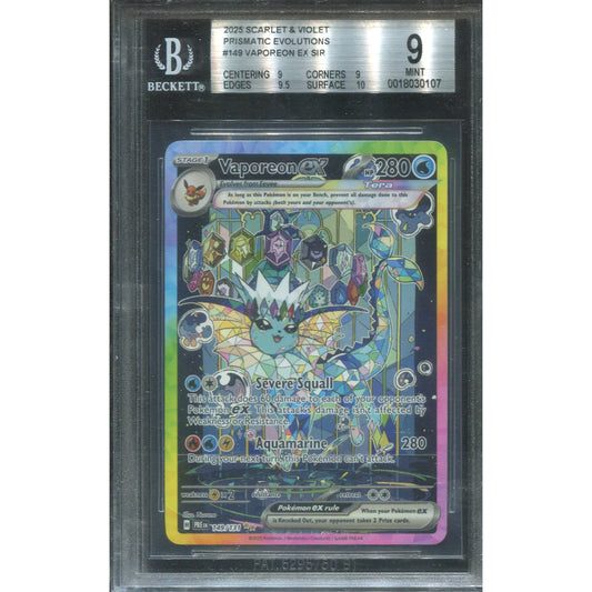 Vaporeon (PRE 149) Prismatic Evolutions - Becket 9