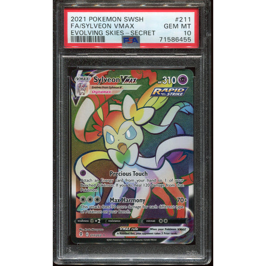 Sylveon VMAX (EVS 211) Evolving Skies - PSA 10
