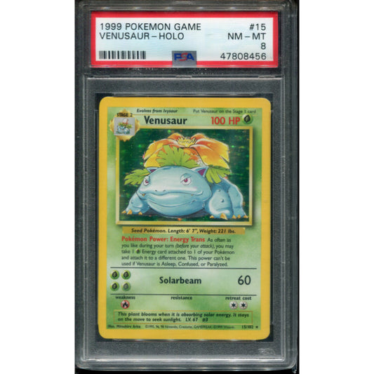 Venusaur (BS 15) Base Set - Holo - PSA 8