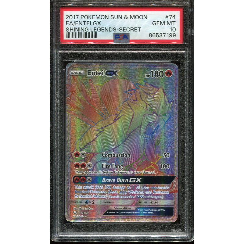 Entei GX (SLG 74) Shining Legends - PSA 10