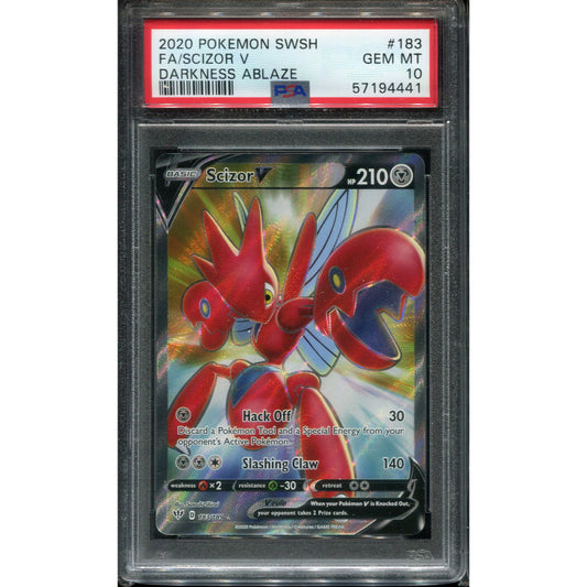 Scizor V (DAA 183) Darkness Ablaze - PSA 10