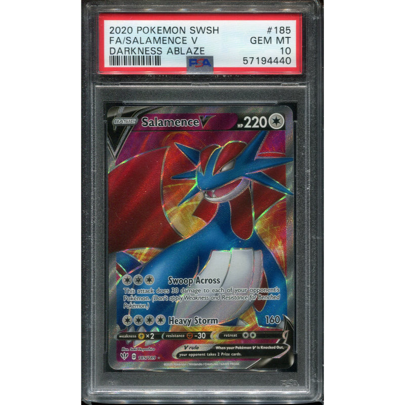 Salamence V (DAA 185) Darkness Ablaze - PSA 10