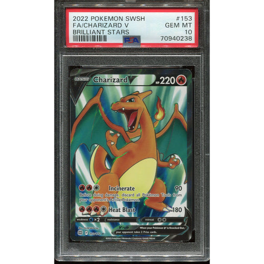 Charizard V (BRS 153) Brilliant Stars - PSA 10