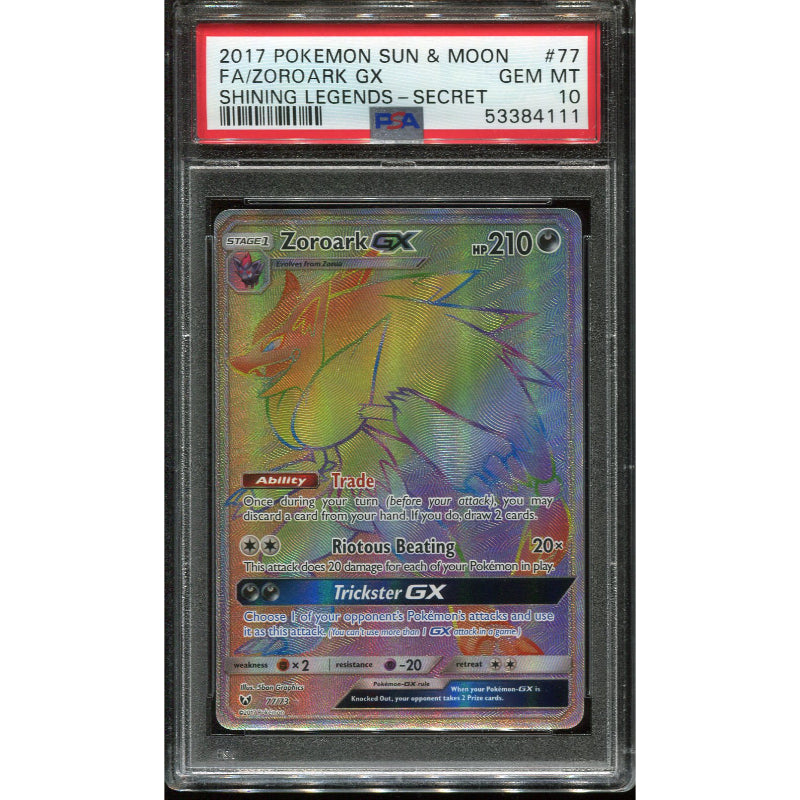 Zoroark GX (SLG 77) Shining Legends - PSA 10