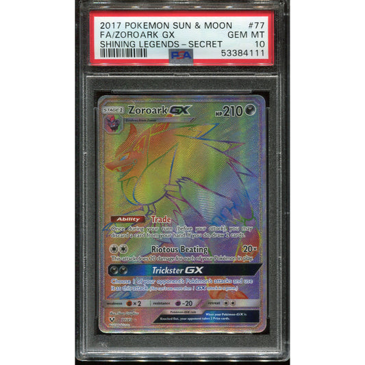 Zoroark GX (SLG 77) Shining Legends - PSA 10