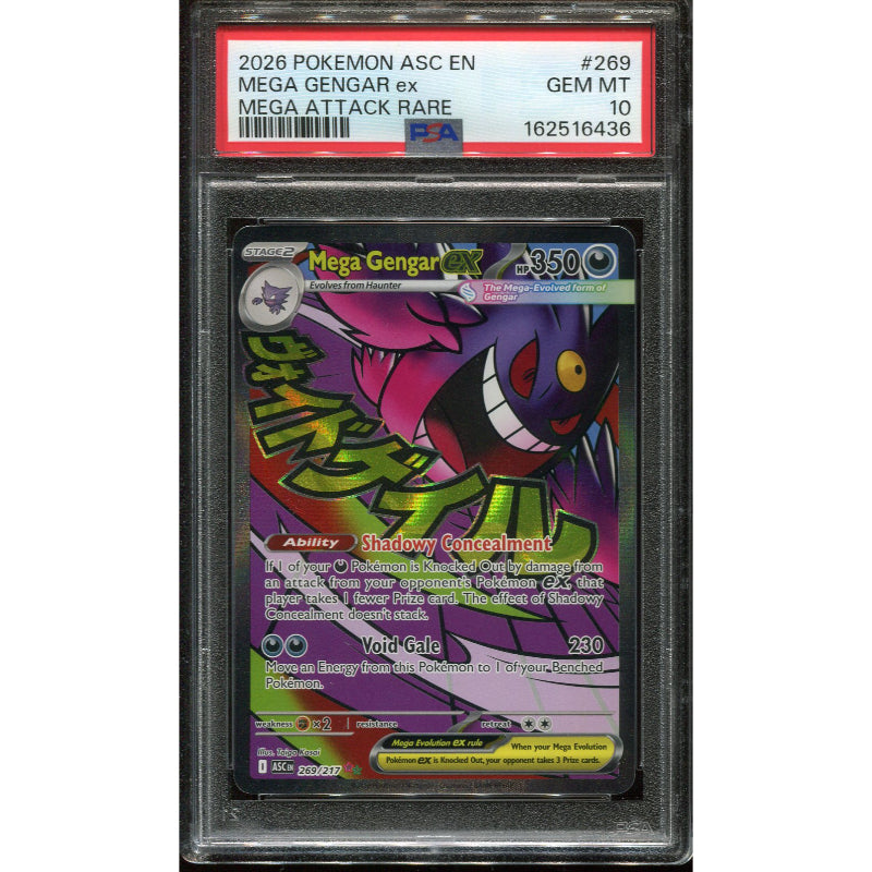 Mega Gengar ex (ASC 269) Ascended Heroes - PSA 10