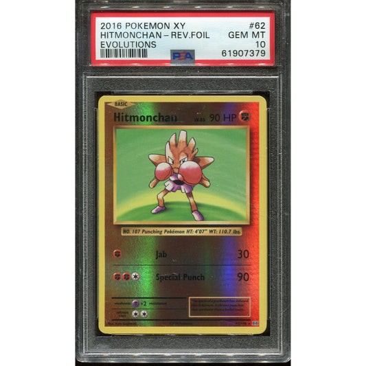Hitmonchan (EVO 62) Evolutions - Reverse - PSA 10