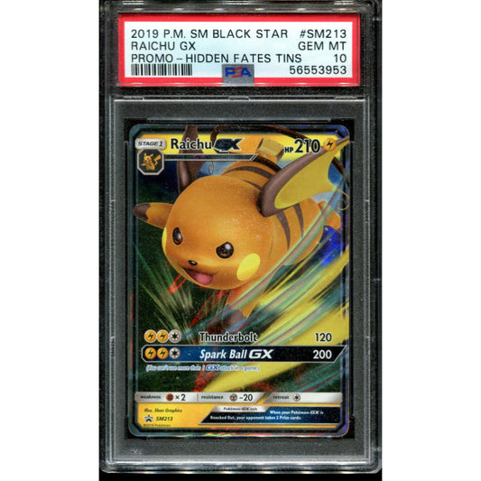 Raichu GX (SM 213) SM Black Star Promos - PSA 10