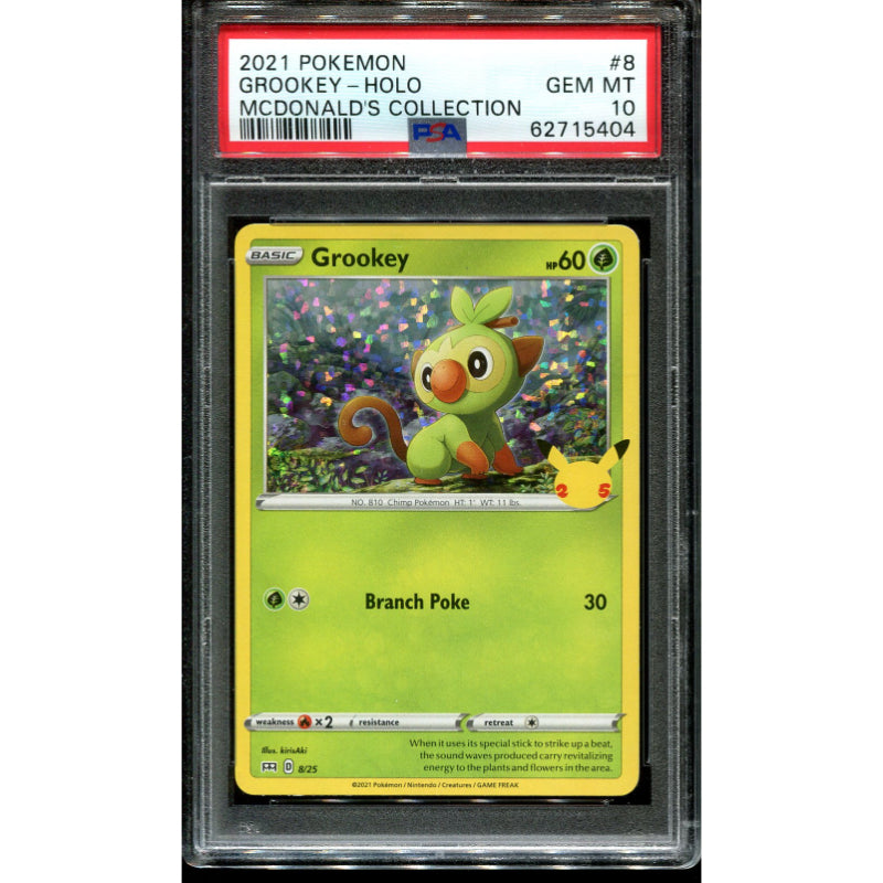 Grookey (MCD25 8) McDonald's Collection 25th Anniversary - Holo - PSA 10