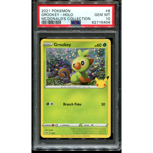 Grookey (MCD25 8) McDonald's Collection 25th Anniversary - Holo - PSA 10