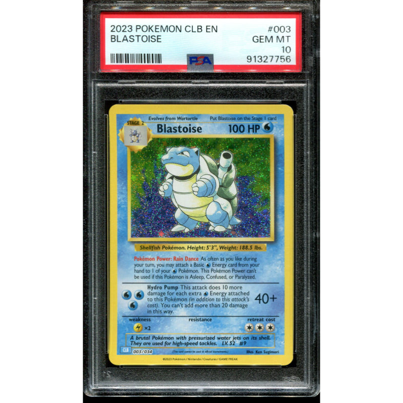 Blastoise (CLB 003) Pokémon Trading Card Game Classic: Blastoise & Suicune ex Deck - PSA 10