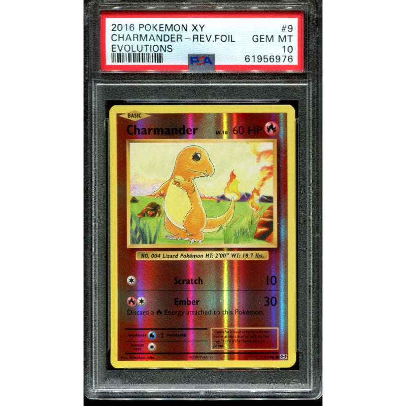 Charmander (EVO 9) Evolutions - Reverse - PSA 10