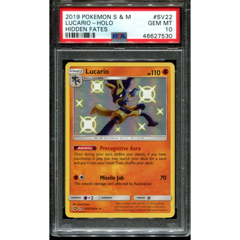 Lucario (HIF SV22) Hidden Fates - PSA 10
