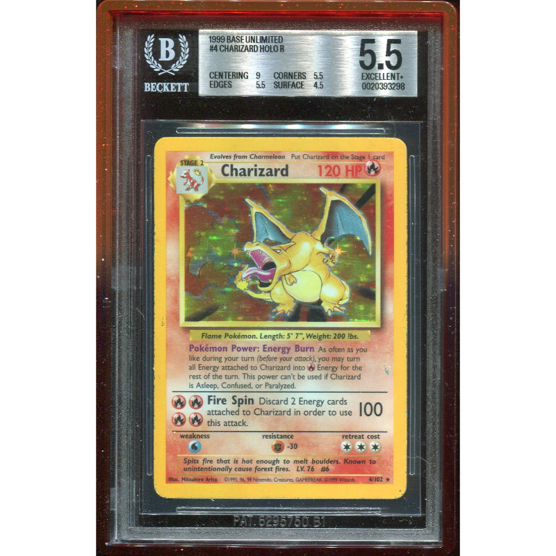 Charizard (BS 4) Base Set - BGS 5.5