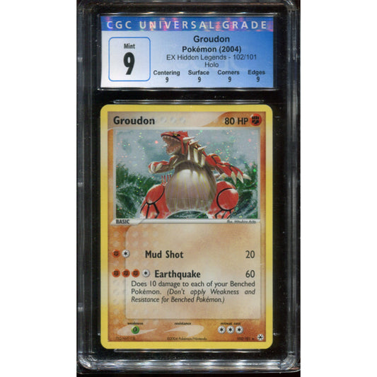 Groudon (HL 102) EX Hidden Legends - CGC 9