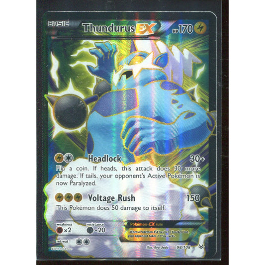 Thundurus EX (ROS 98) Roaring Skies - Excellent