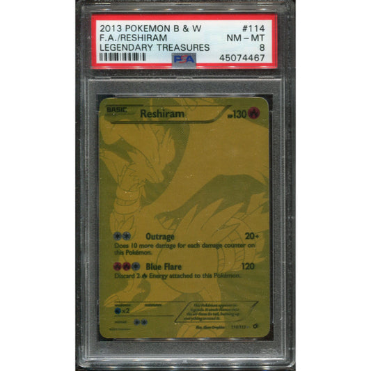 Reshiram (LTR 114) Legendary Treasures - PSA 8