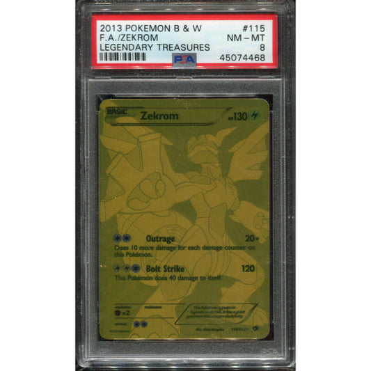 Zekrom (LTR 115) Legendary Treasures - PSA 8