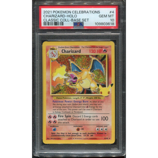 Charizard (CEL BS 4) Celebrations - PSA 10