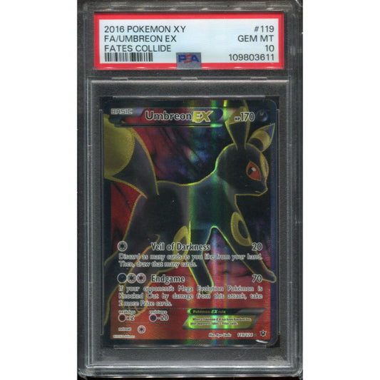 Umbreon EX (FCO 119) Fates Collide - PSA 10