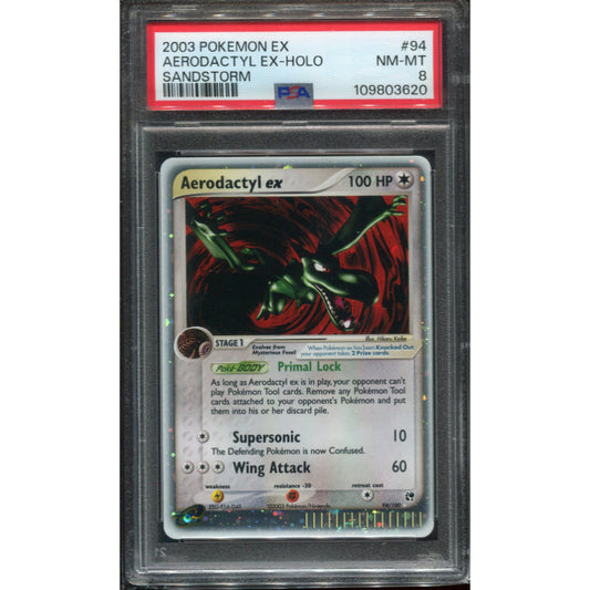 Aerodactyl ex (SS 94) EX Sandstorm - PSA 8