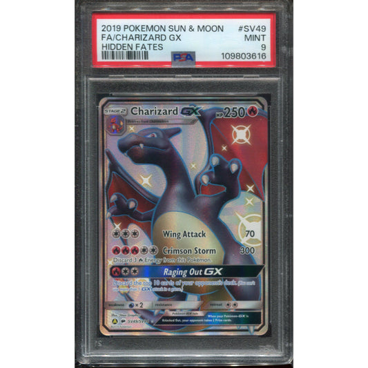 Charizard GX (HIF SV49) Hidden Fates - PSA 9