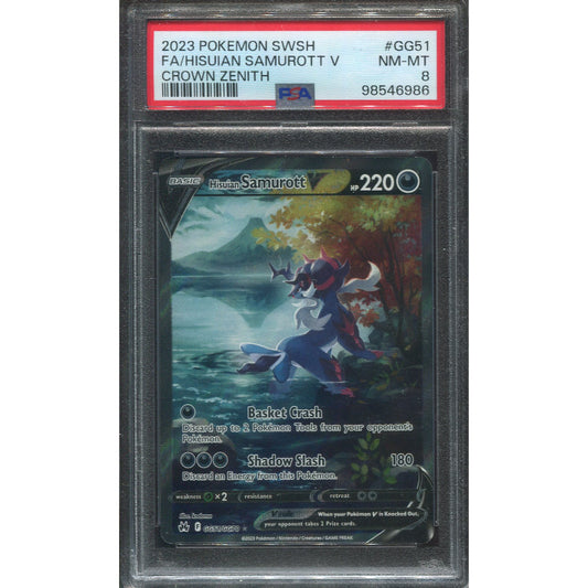 Hisuian Samurott V (CRZ GG51) Crown Zenith - PSA 8