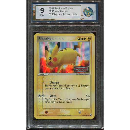 Pikachu (PK 57) EX Power Keepers - Reverse - Stamped - RaukCard 9