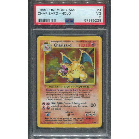 Charizard (BS 4) Base Set - PSA 3